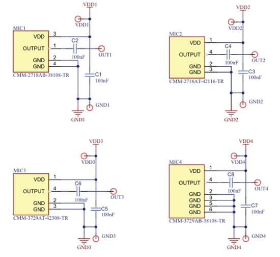 Schaltplan - Same Sky DEVKIT-MEMS-004 Mikrofon DEVELOPMENT KIT